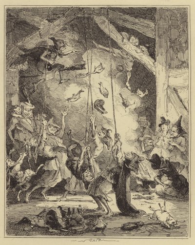 Cadıların Buluşması by Hablot Knight Browne