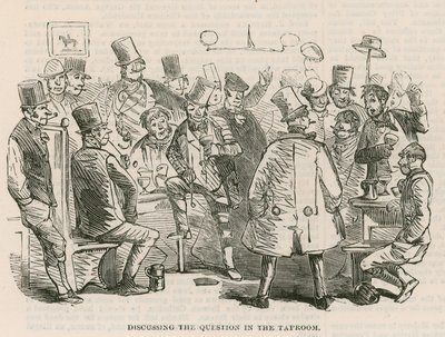 The Great Cab Strike: Barda soruyu tartışmak by Hablot Knight Browne