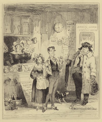 Halı Çantalı Adam by Hablot Knight Browne