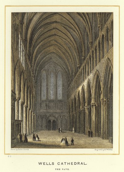 Wells Katedrali, nef by Hablot Knight Browne