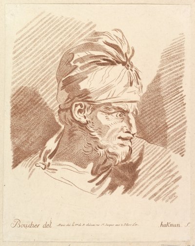 Türbanlı Bir Adamın Başı, 18. yüzyılın ortalarından sonlarına kadar. by Hakman