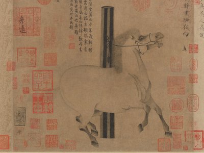Gece Parlayan Beyaz, c.750 (kağıt üzerine mürekkep) by Han Gan