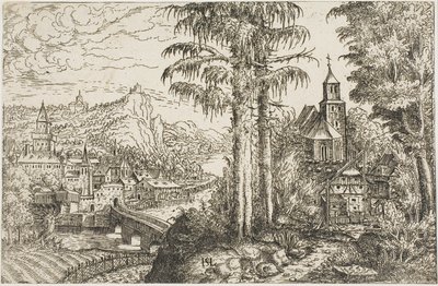 Kilise ile Manzara by Hanns Lautensack