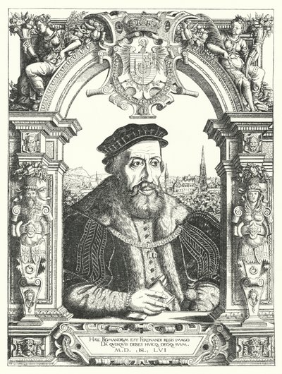 Ferdinand I, Kutsal Roma İmparatoru (gravür) by Hanns Sebald Lautensack