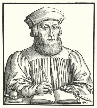 Johannes Aventinus, Bavyera Rönesans hümanist, tarihçi ve filolog (gravür) by Hanns Sebald Lautensack