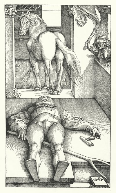 Büyülü Damat (gravür) by Hans (after) Baldung Grien