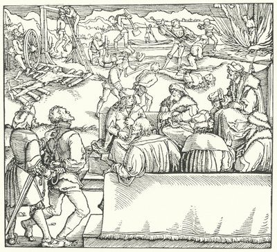 Mahkeme oturma (gravür) by Hans (after) Burgkmair