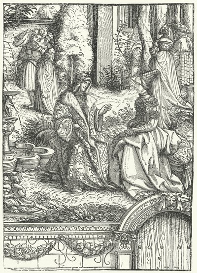 Maximilian I, Kutsal Roma İmparatoru ve eşi Burgundy Mary (gravür) by Hans (after) Burgkmair