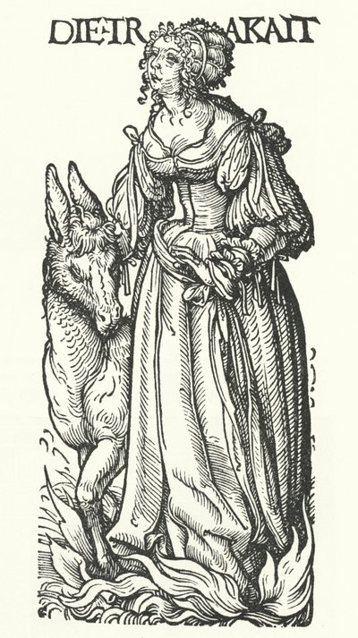 Tembellik: yedi ölümcül günahtan biri (gravür) by Hans (after) Burgkmair