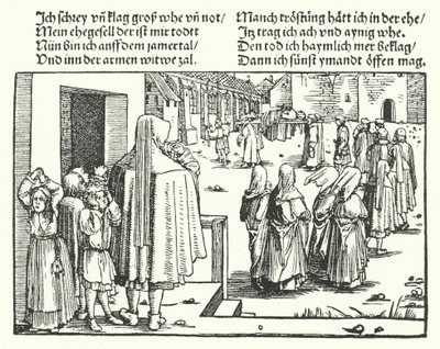 Aile Reisinin Cenazesi (gravür) by Hans (after) Burgkmair
