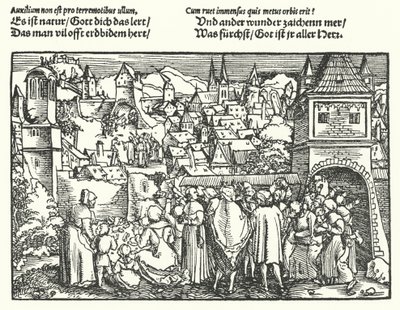 Deprem (gravür) by Hans (after) Burgkmair