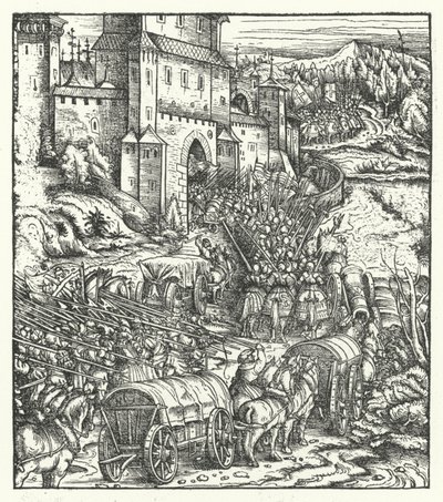 Tongeren şehrinin ele geçirilmesi by Hans (after) Burgkmair