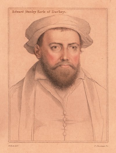 Edward Stanley, 3. Derby Kontu, 1812 (gravür) by Hans (after) Holbein the Younger