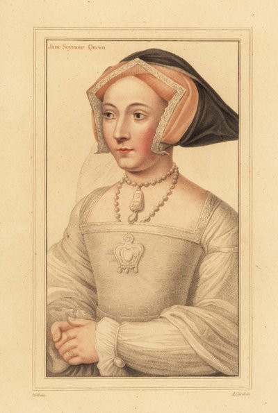 Jane Seymour, İngiltere Kraliçesi, Kral VIII. Henry'nin üçüncü eşi, 1812 (gravür) by Hans (after) Holbein the Younger