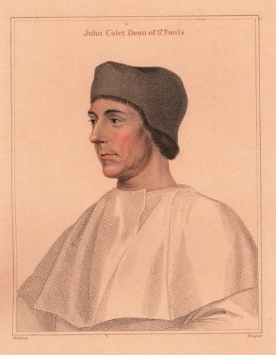 John Colet, Aziz Paul Katedrali Dekanı, 1812 (gravür) by Hans (after) Holbein the Younger