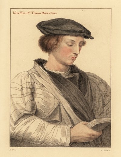 John More, 19 yaşında, Sir Thomas More'un oğlu. ,1812 (gravür) by Hans (after) Holbein the Younger