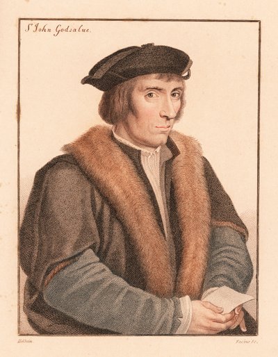 Sir John Godsalve, İngiliz siyasetçi, öldü 1557.,1812 (gravür) by Hans (after) Holbein the Younger