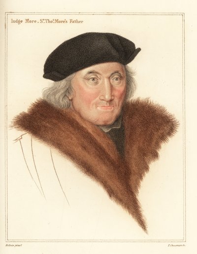 Sir John More, avukat ve yargıç (1451-1533), 1812 (gravür) by Hans (after) Holbein the Younger