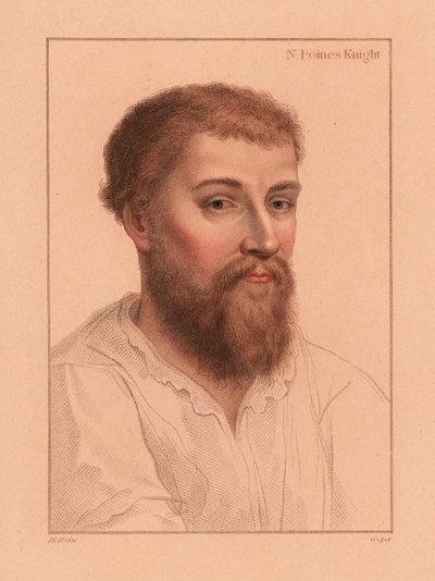 Sir Nicholas Poyntz (1510-1556), İngiliz saray mensubu, 1812 (gravür) by Hans (after) Holbein the Younger
