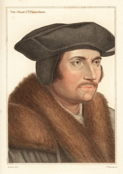 Sir Thomas More, Kral VIII. Henry'nin Şansölyesi, 1812 (gravür) by Hans (after) Holbein the Younger