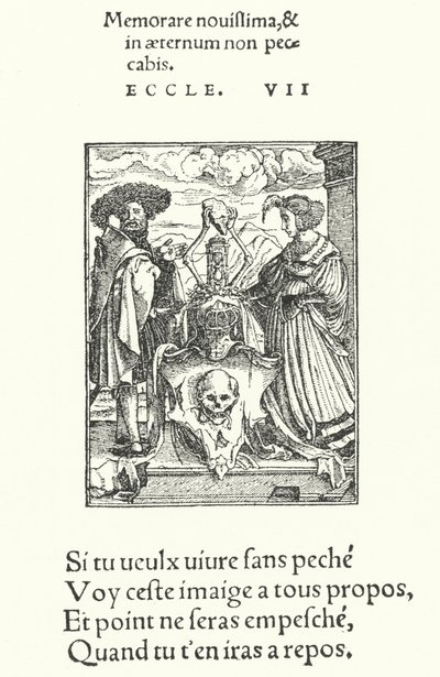 Alegorik Ölüm Rozeti (gravür) by Hans (after) Holbein the Younger