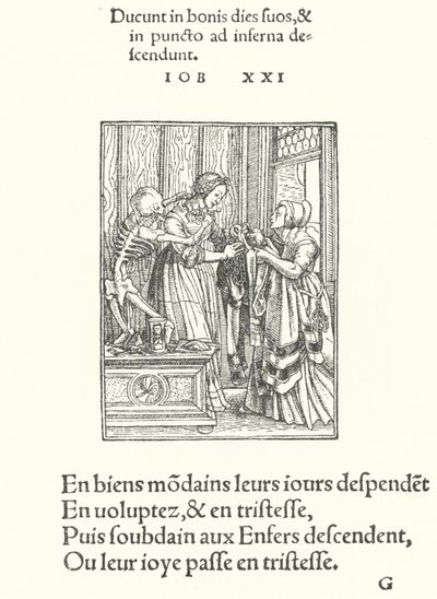 Kontes veya Gelin (gravür) by Hans (after) Holbein the Younger