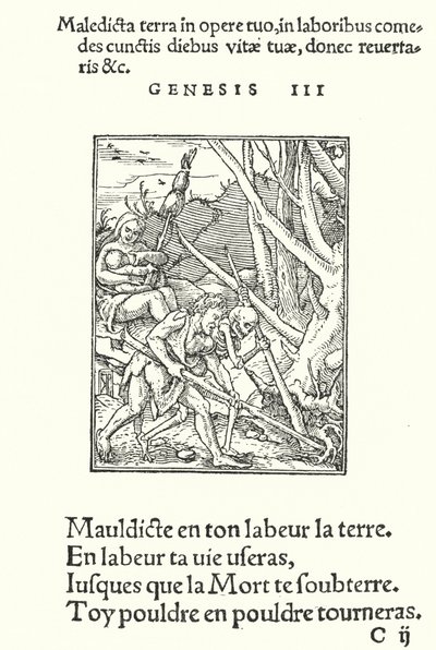 Yeryüzüne ve İnsana Lanet (gravür) by Hans (after) Holbein the Younger