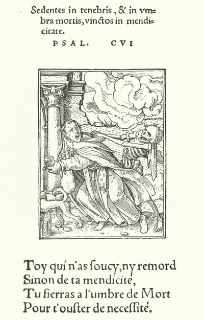 Dilenci Keşiş veya Keşiş (gravür) by Hans (after) Holbein the Younger