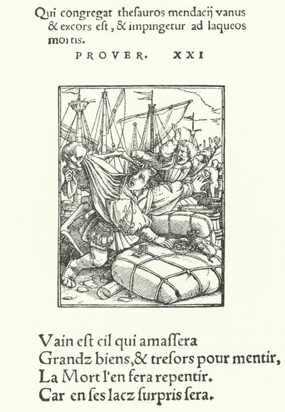 Tüccar (gravür) by Hans (after) Holbein the Younger