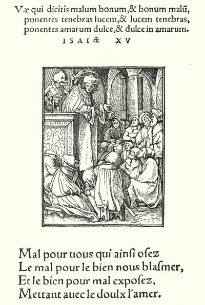 Preacher (gravür) by Hans (after) Holbein the Younger