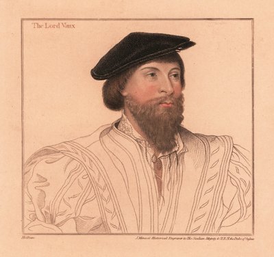 Thomas Vaux, İngiliz şair ve asilzade. ,1812 (gravür) by Hans (after) Holbein the Younger