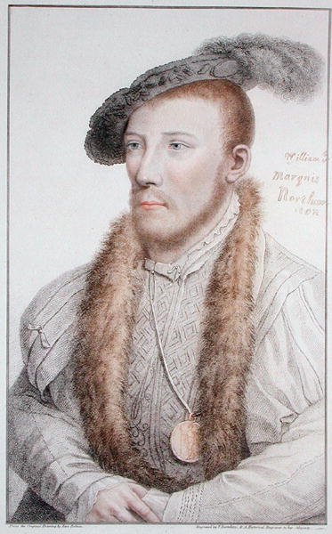 William Parr (1513-71) Northampton Marki, Francesco Bartolozzi 1796 tarafından oyulmuş (gravür) by Hans (after) Holbein the Younger