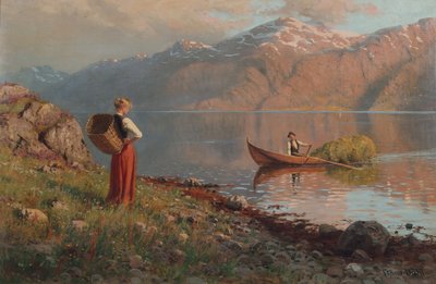 Fiyordun Tarihi (tuval üzerine yağlı boya) by Hans Andreas Dahl