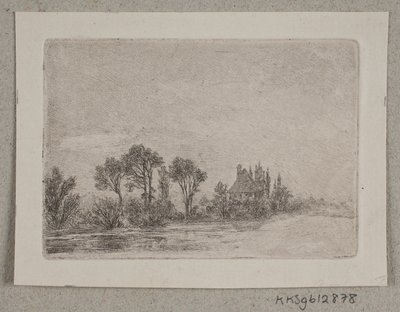 Su kenarında ağaçlarla dolu manzara by Hans Anton Thiele