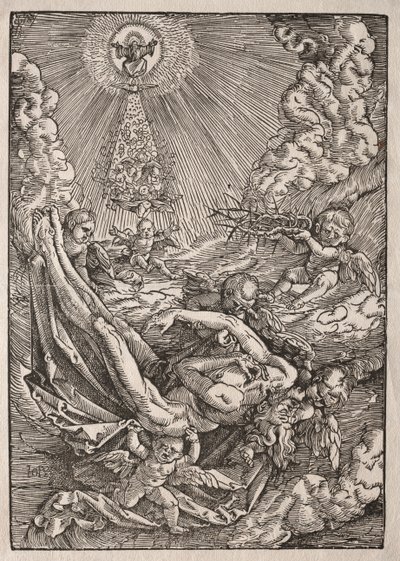 Melekler Tarafından Cennete Taşınan İsa by Hans Baldung