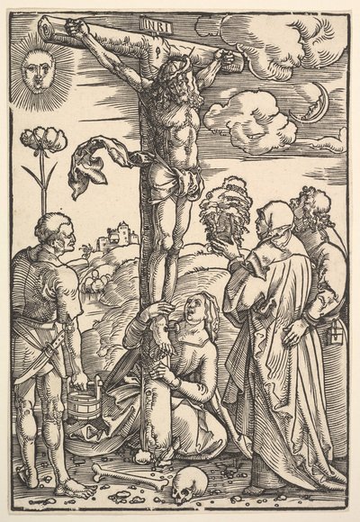 Bakire ve Azizler Longinus ile Haç Üzerinde İsa, Mary Magdalen ve John, 1505. by Hans Baldung