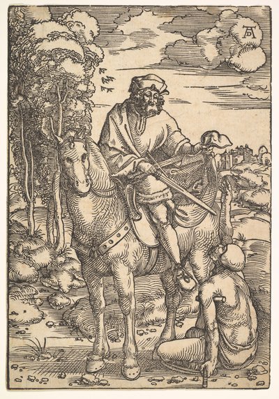 At Sırtında Aziz Martin, 15-16. Yüzyıl. by Hans Baldung