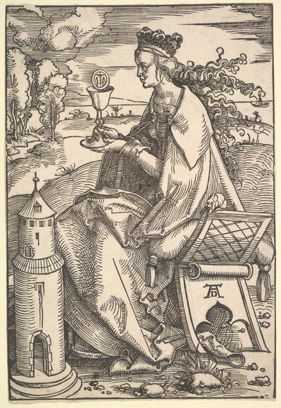St. Barbara, yaklaşık 1505. by Hans Baldung