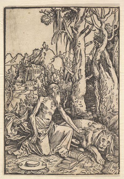 Çölde Aziz Jerome, 1511. by Hans Baldung