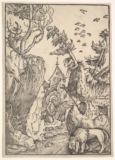 Çölde Aziz Jerome, yaklaşık. 1511. by Hans Baldung