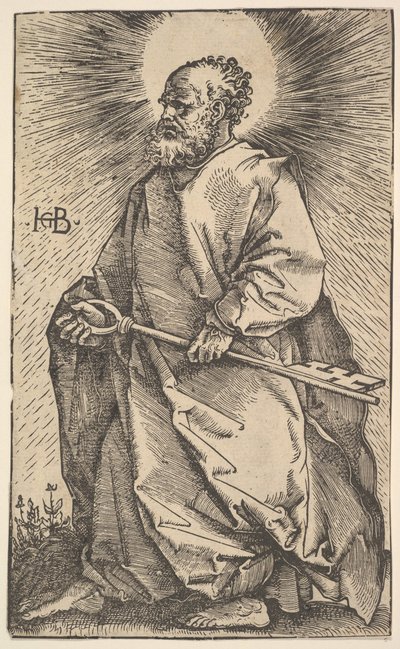 İsa ve Havarilerden Aziz Petrus, 1519. by Hans Baldung
