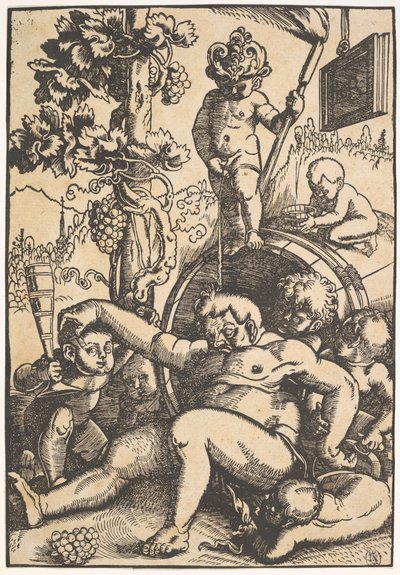 Sarhoş Bacchus, yaklaşık. 1520. by Hans Baldung