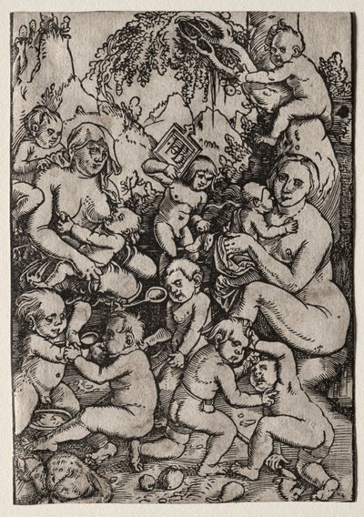 İki Anne. by Hans Baldung