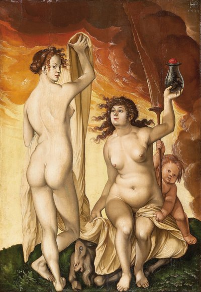 iki cadı by Hans Baldung