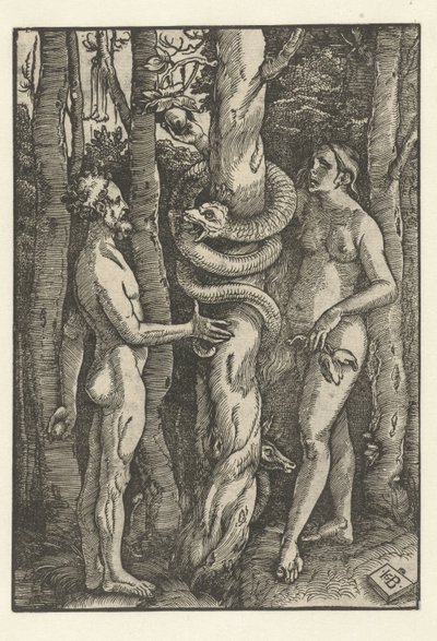 Yılan Günaha ile Adem ve Havva by Hans Baldung Grien
