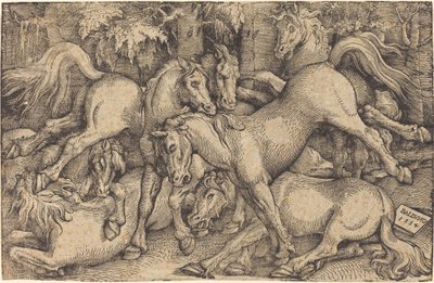 Ormanda Yedi At Grubu by Hans Baldung Grien