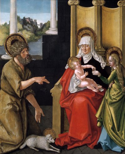 İsa Çocuğu, Bakire ve Vaftizci Yahya ile Aziz Anne, c1511 by Hans Baldung Grien