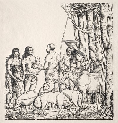 Sürü ile Hottentots by Hans Burgkmair