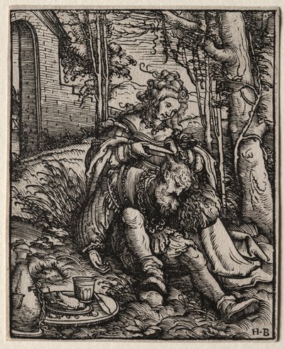 Samson ve Delilah, 1519. by Hans Burgkmair