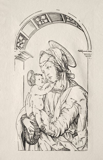 Bir kemerin altında Çocuklu Bakire by Hans Burgkmair